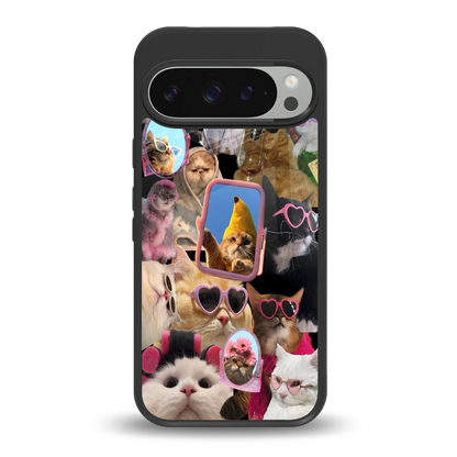 Catastic Montage back phone cover | glass case for google pixel 9 pro xl