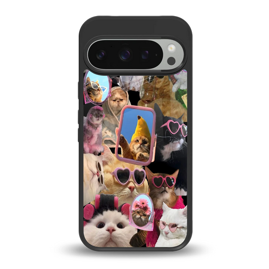 Catastic Montage back phone cover | glass case for google pixel 9 pro xl