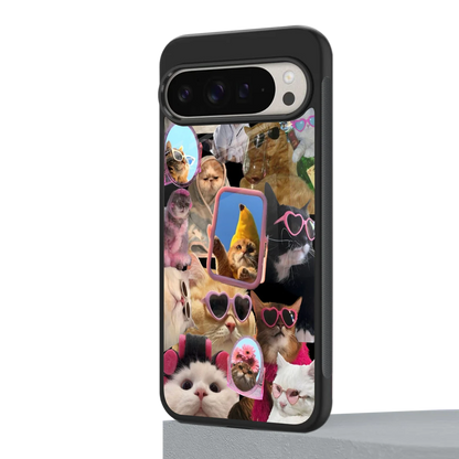 Catastic Montage google pixel 9 pro mobile cover | shockproof glass phone case