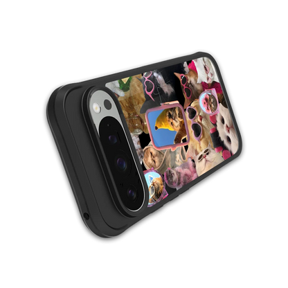 Catastic Montage stylish phone case for google pixel 9 pro xl | glossy glass and slim fit