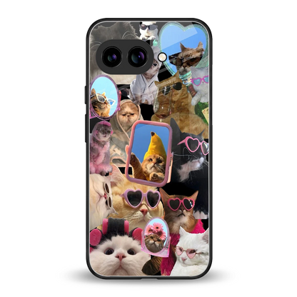 Catastic Montage back phone cover | glass case for google pixel 10a