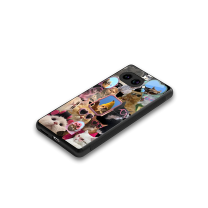 Catastic Montage stylish phone case for google pixel 9a | glossy glass and slim fit