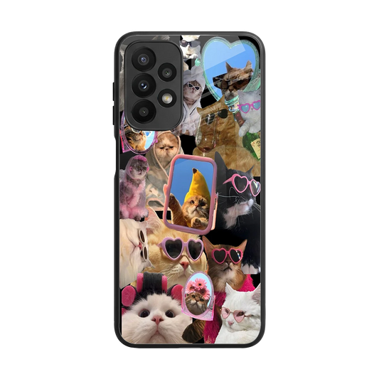 Catastic Montage back phone cover | glass case for samsung galaxy a23