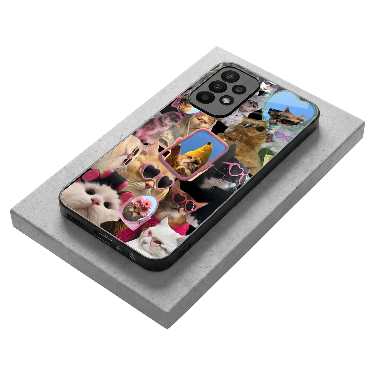 Catastic Montage stylish phone case for samsung galaxy a23 | glossy glass and slim fit