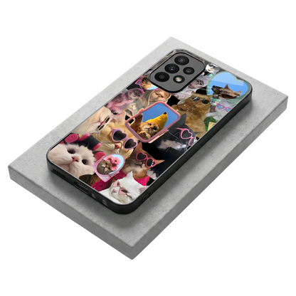 Catastic Montage stylish phone case for samsung galaxy a23 | glossy glass and slim fit