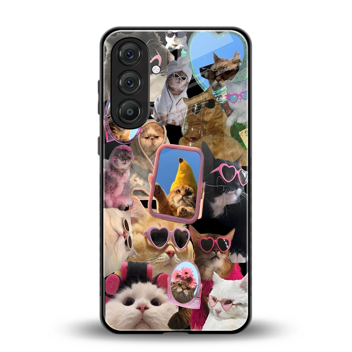 Catastic Montage back phone cover | glass case for samsung galaxy a55 5g