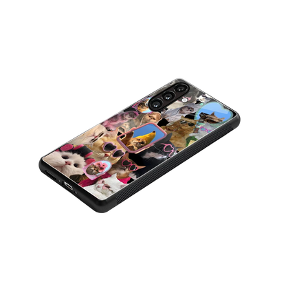 Catastic Montage stylish phone case for samsung galaxy m35 5g | glossy glass and slim fit