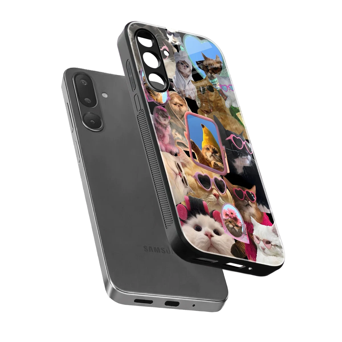 Catastic Montage sleek samsung galaxy m56 5g cover with tempered glass back and TPU edges