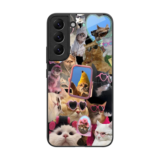 Catastic Montage back phone cover | glass case for samsung galaxy s22