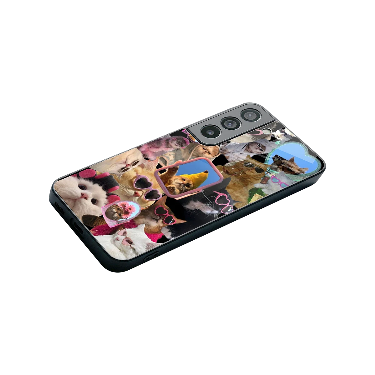 Catastic Montage stylish phone case for samsung galaxy s22 | glossy glass and slim fit