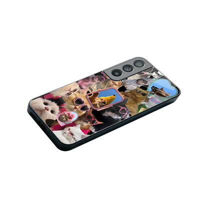 Catastic Montage stylish phone case for samsung galaxy s22 | glossy glass and slim fit