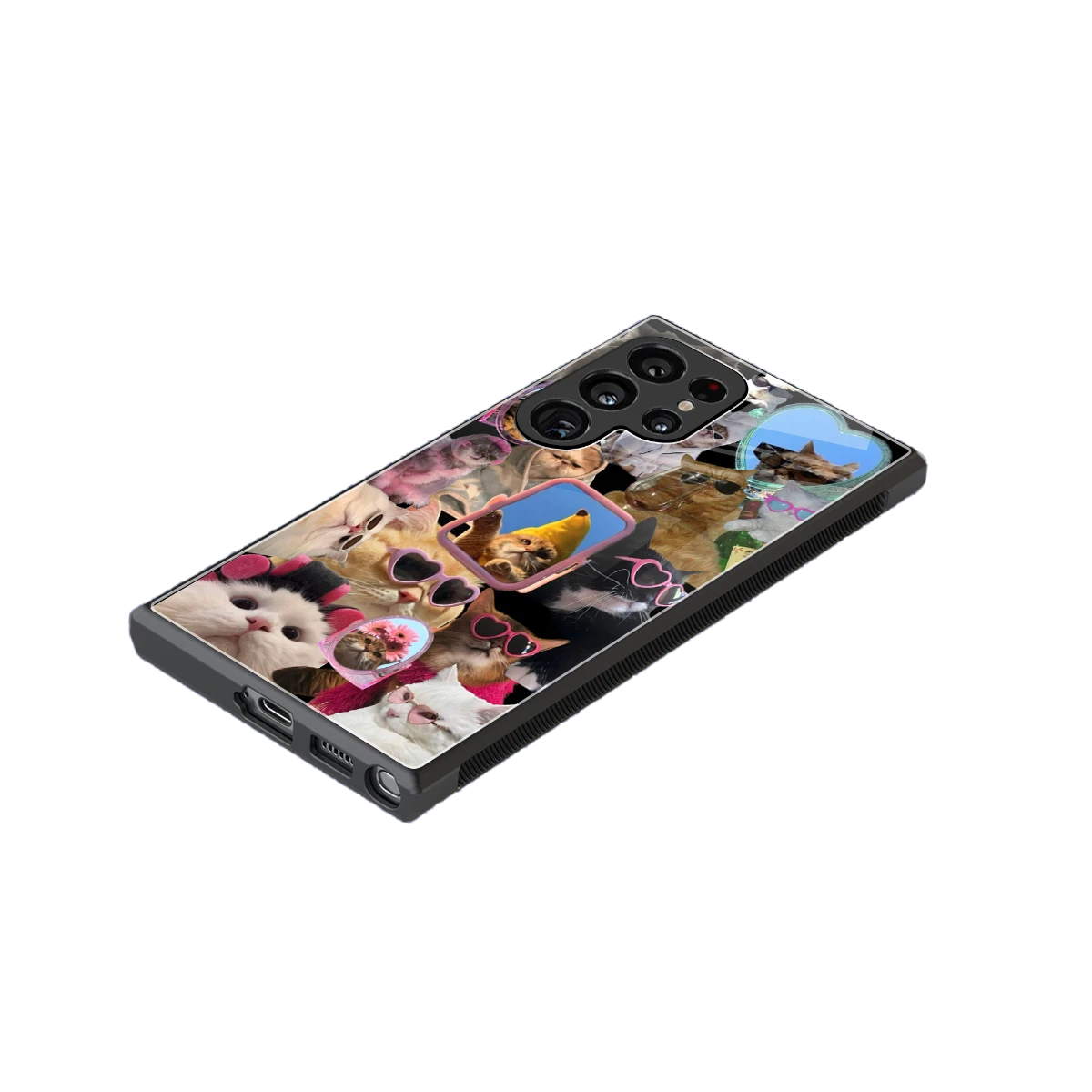 Catastic Montage stylish phone case for samsung galaxy s24 ultra | glossy glass and slim fit