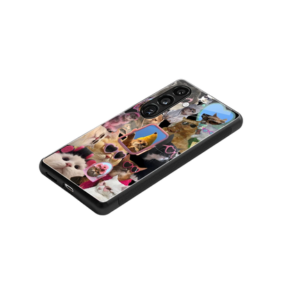 Catastic Montage stylish phone case for samsung galaxy s24 fe | glossy glass and slim fit