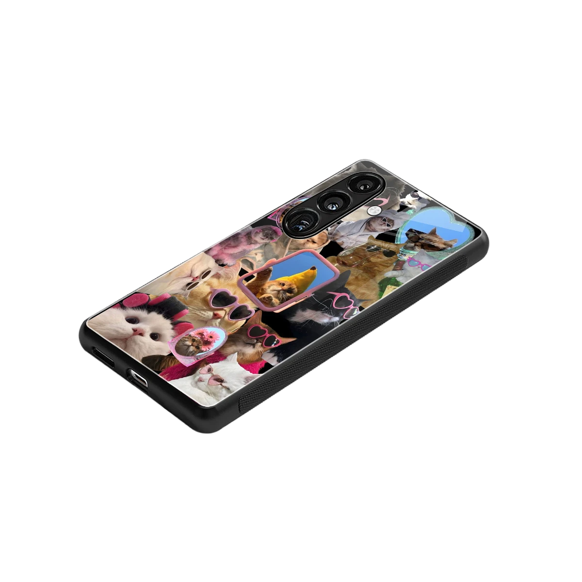 Catastic Montage stylish phone case for samsung galaxy s24 | glossy glass and slim fit