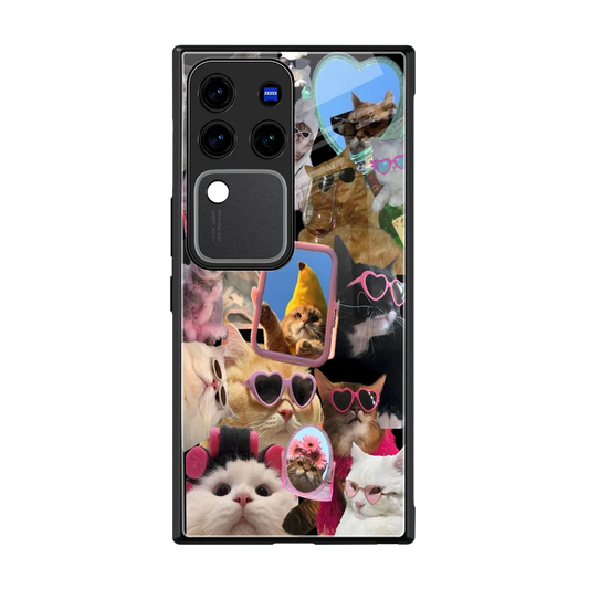 Catastic Montage back phone cover | glass case forvivo v30 pro