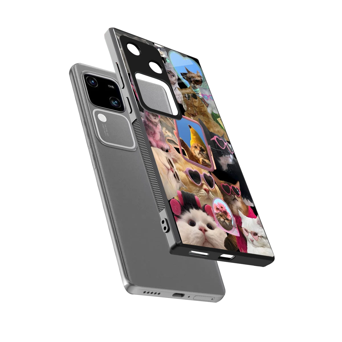 Catastic Montage sleek vivo v30 cover with tempered glass back and TPU edges