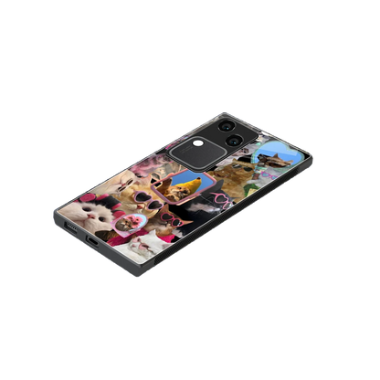 Catastic Montage stylish phone case for vivo v30 | glossy glass and slim fit