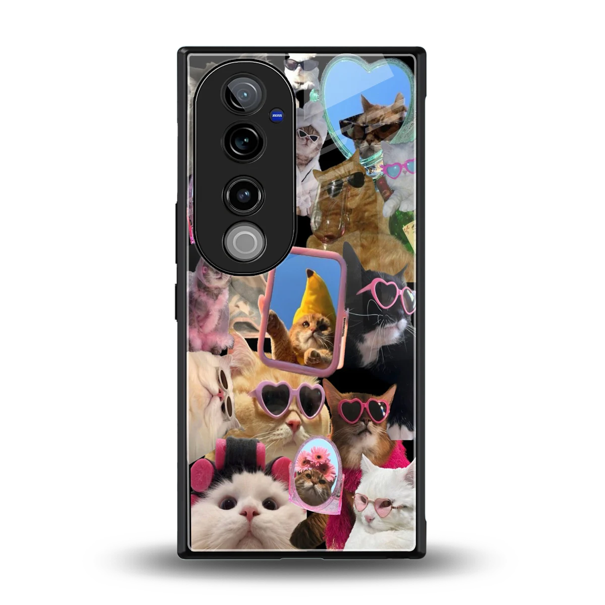 Catastic Montage back phone cover | glass case for vivo v40 pro