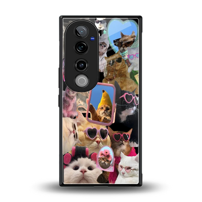 Catastic Montage back phone cover | glass case for vivo v40 pro