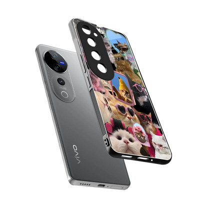 Catastic Montage sleek vivo v40 pro cover with tempered glass back and TPU edges