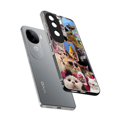Catastic Montage sleek vivo v40e cover with tempered glass back and TPU edges