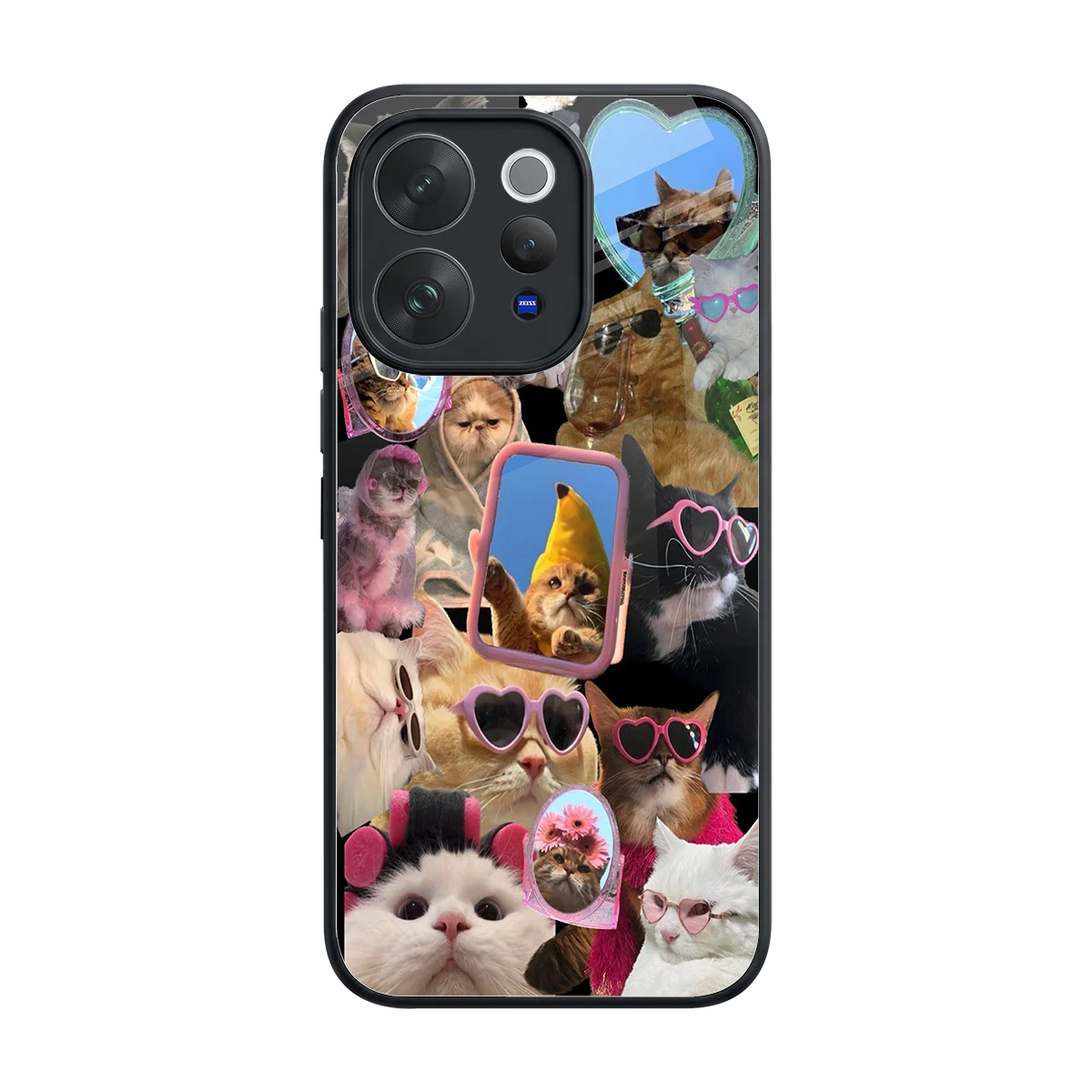 Catastic Montage back phone cover | glass case for vivo v70 elite