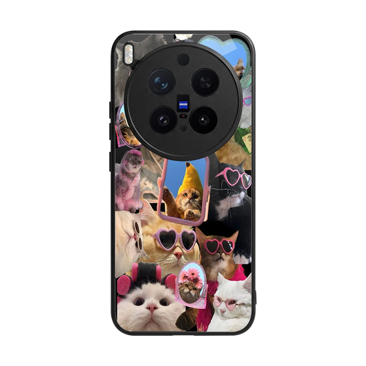 Catastic Montage back phone cover | glass case for vivo x300 pro