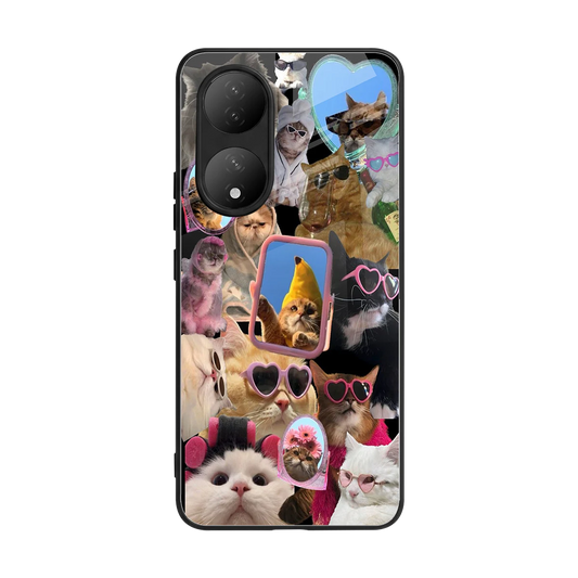 Catastic Montage back phone cover | glass case for Vivo-y100