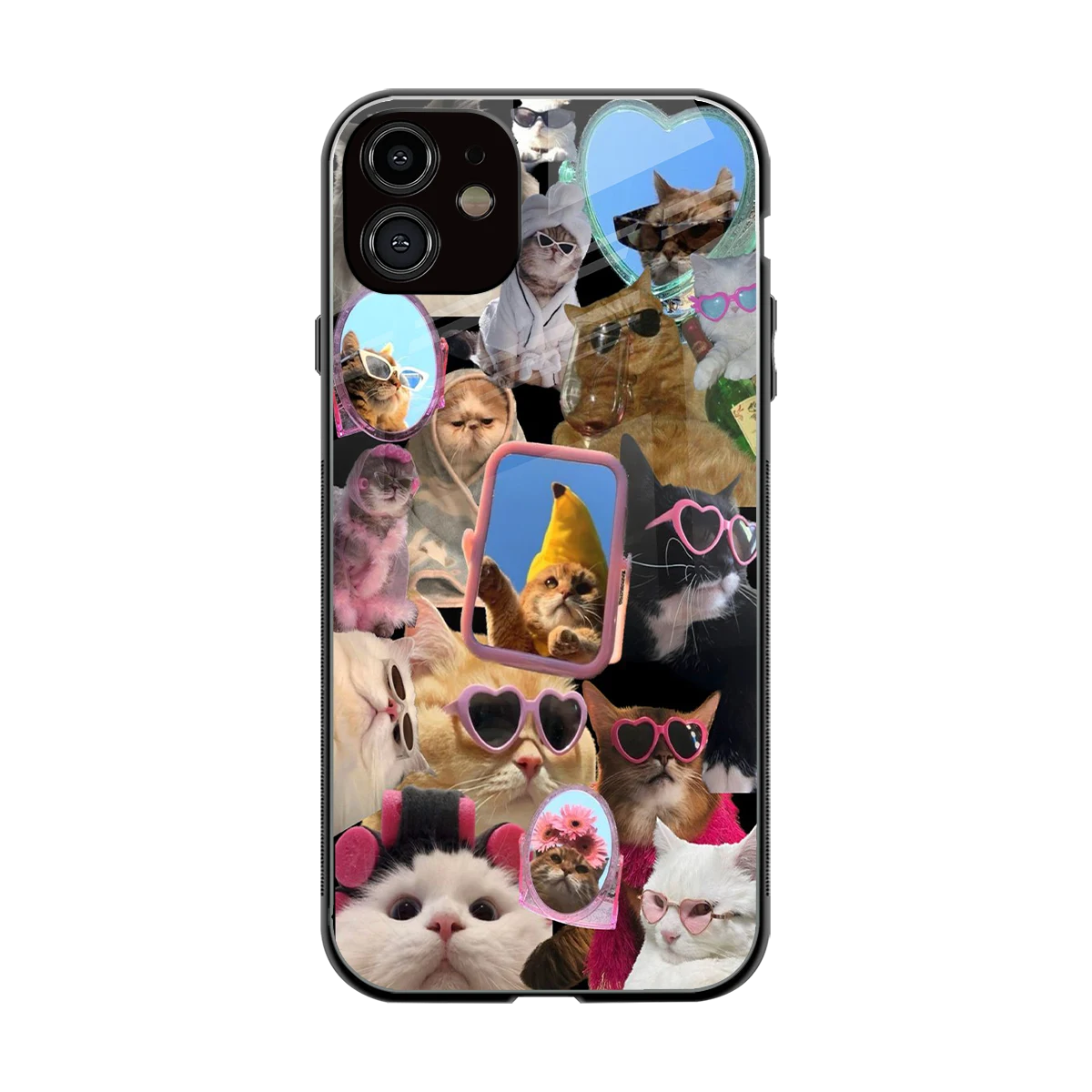Catastic Montage back phone cover | glass case for iphone 11