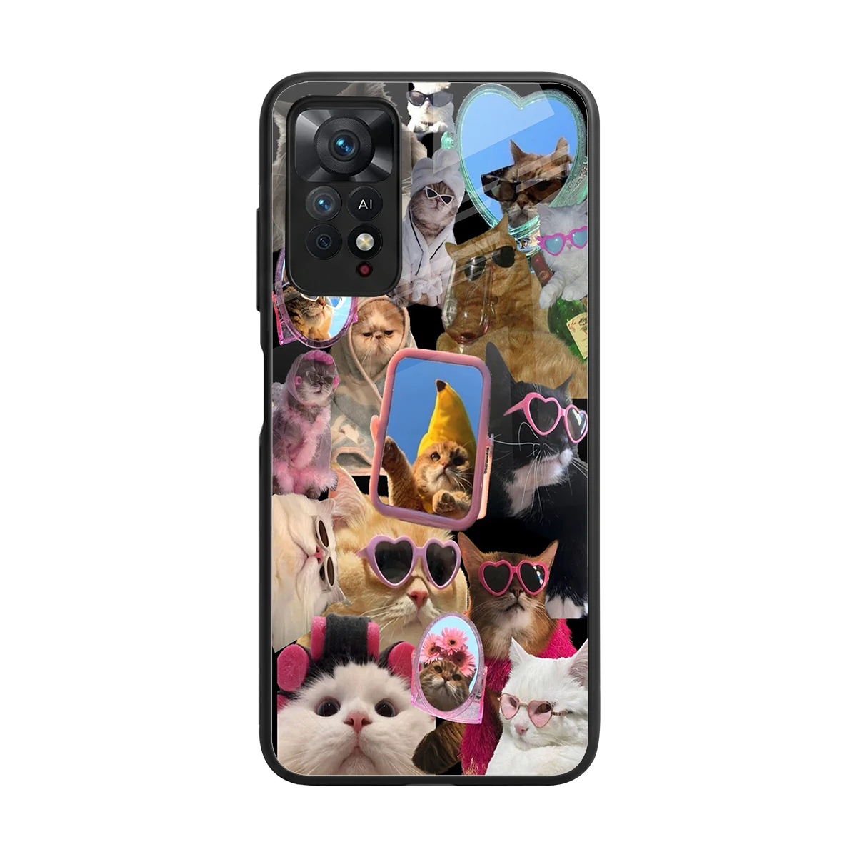 Catastic Montage back phone cover | glass case for redmi note 11 pro