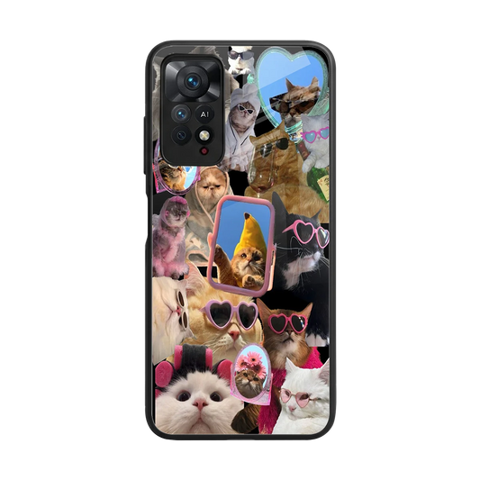 Catastic Montage back phone cover | glass case for redmi note 11 pro