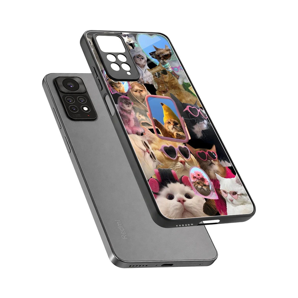 Catastic Montage sleek redmi note 11 pro cover with tempered glass back and TPU edges