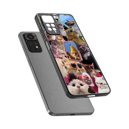 Catastic Montage sleek redmi note 11 pro cover with tempered glass back and TPU edges