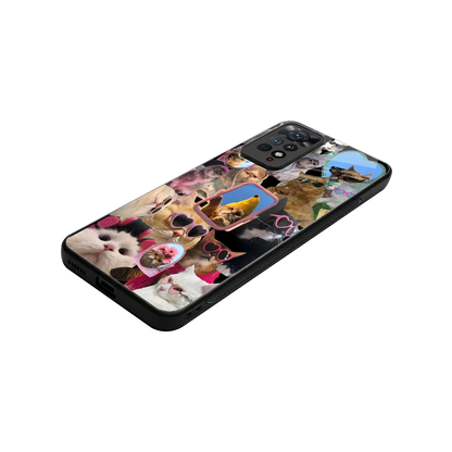 Catastic Montage stylish phone case for redmi note 11 pro | glossy glass and slim fit