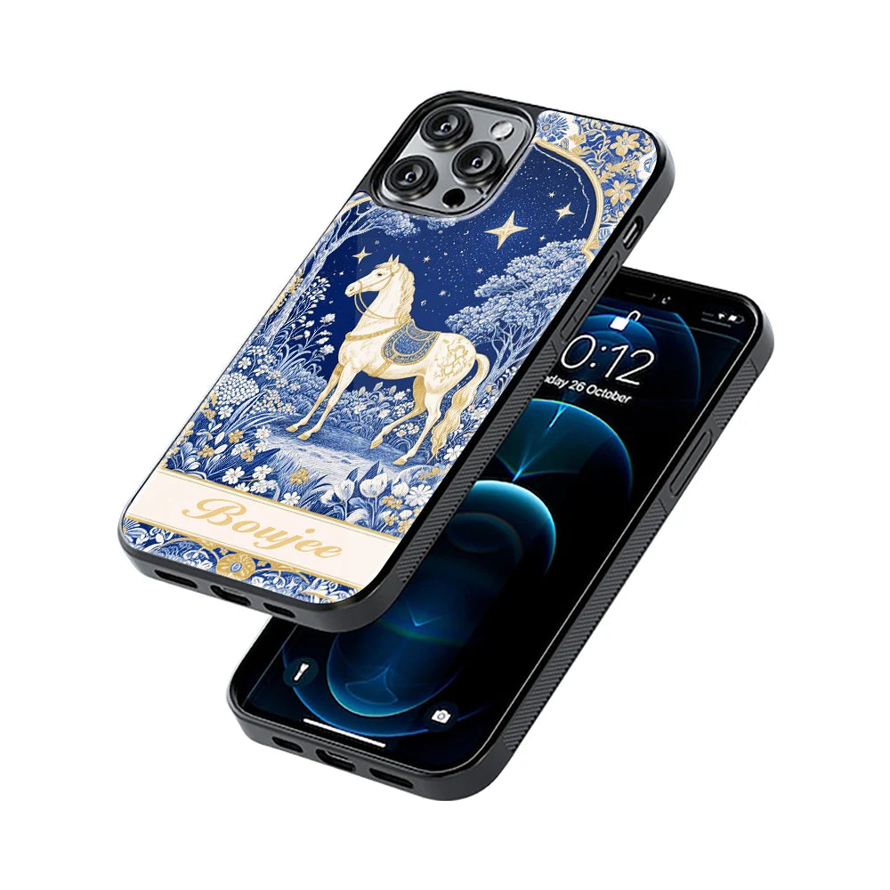 Protective Glass Back Phone Case Compatible with iPhone, Samsung, OnePlus, Pixel & More