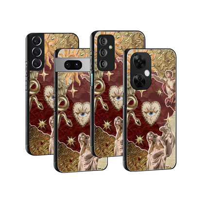 Stylish Glass Back Case for All Smartphones iPhone, Samsung, OnePlus, Pixel, Redmi, Oppo, Vivo, Motorola