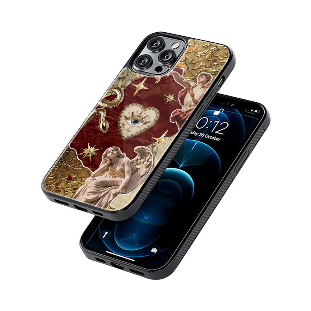 Protective Glass Back Phone Case Compatible with iPhone, Samsung, OnePlus, Pixel & More