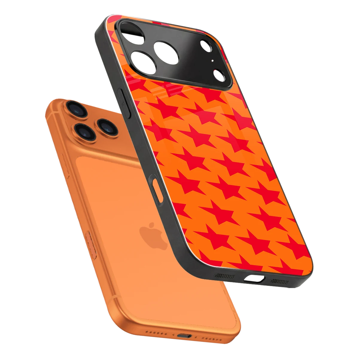 Celestial Citrus sleek iphone 17 pro cover with tempered glass back and TPU edges