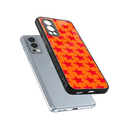 Celestial Citrus sleek oneplus nord 2 cover with tempered glass back and TPU edges