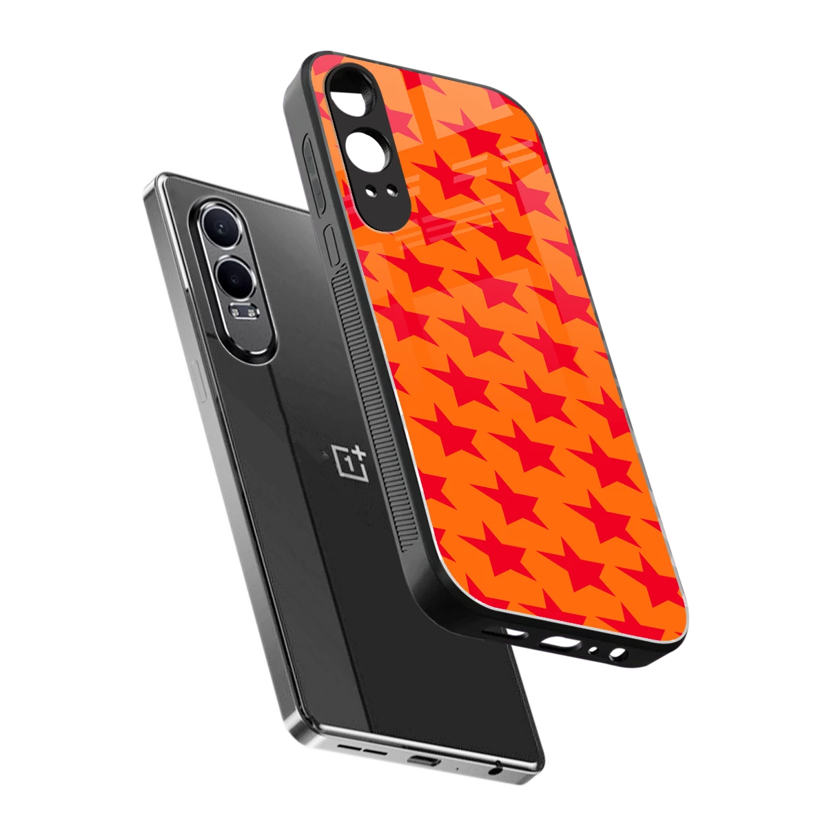 Celestial Citrus sleek oneplus nord ce 4 lite cover with tempered glass back and TPU edges