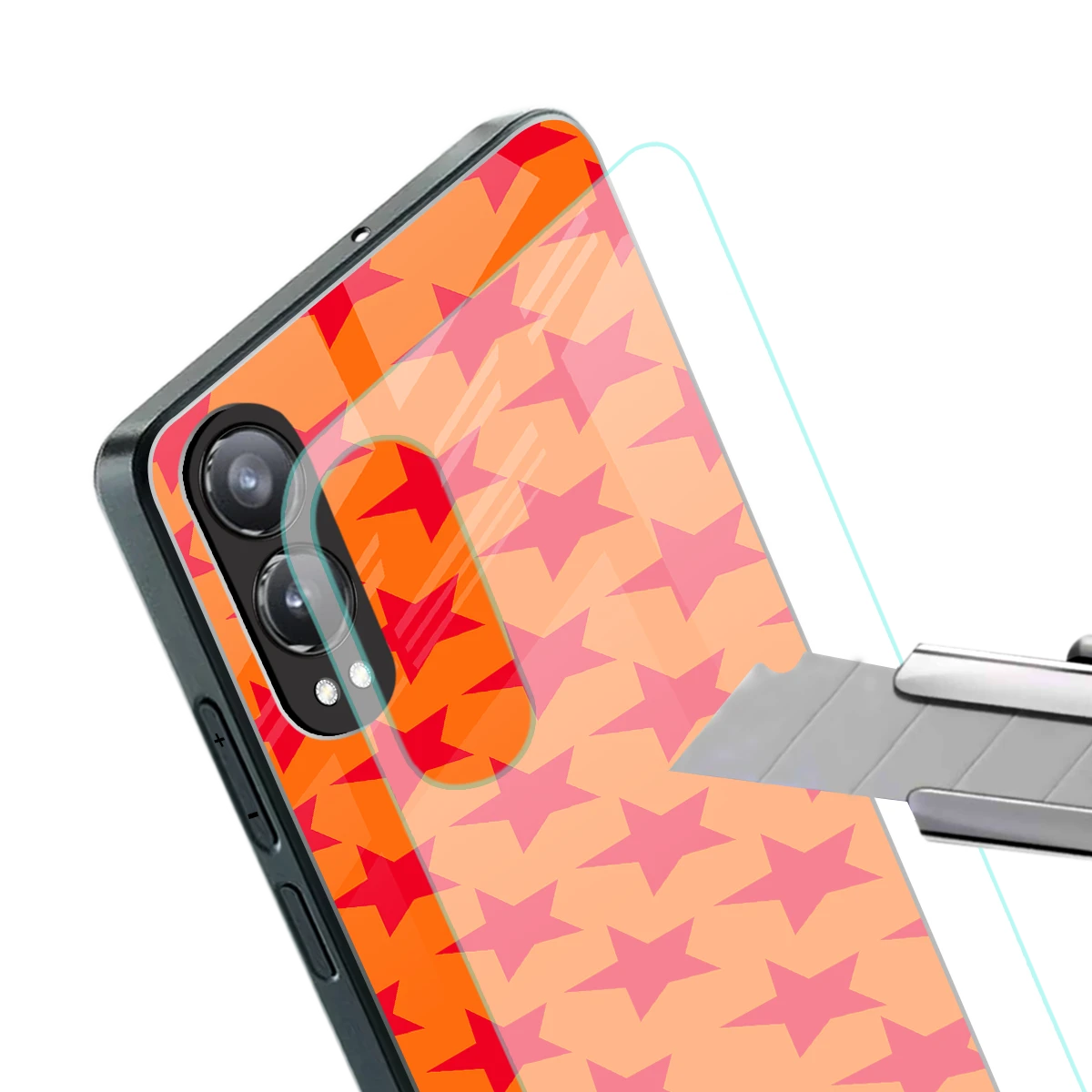 Celestial Citrus stylish phone case for oneplus nord ce 4 lite | glossy glass and slim fit