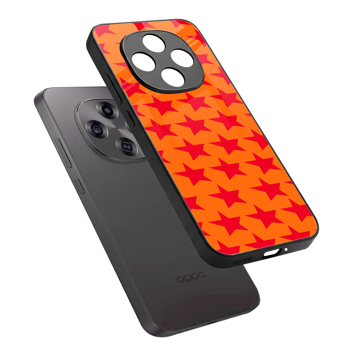 Celestial Citrus sleek oppo f31 pro 5g cover with tempered glass back and TPU edges