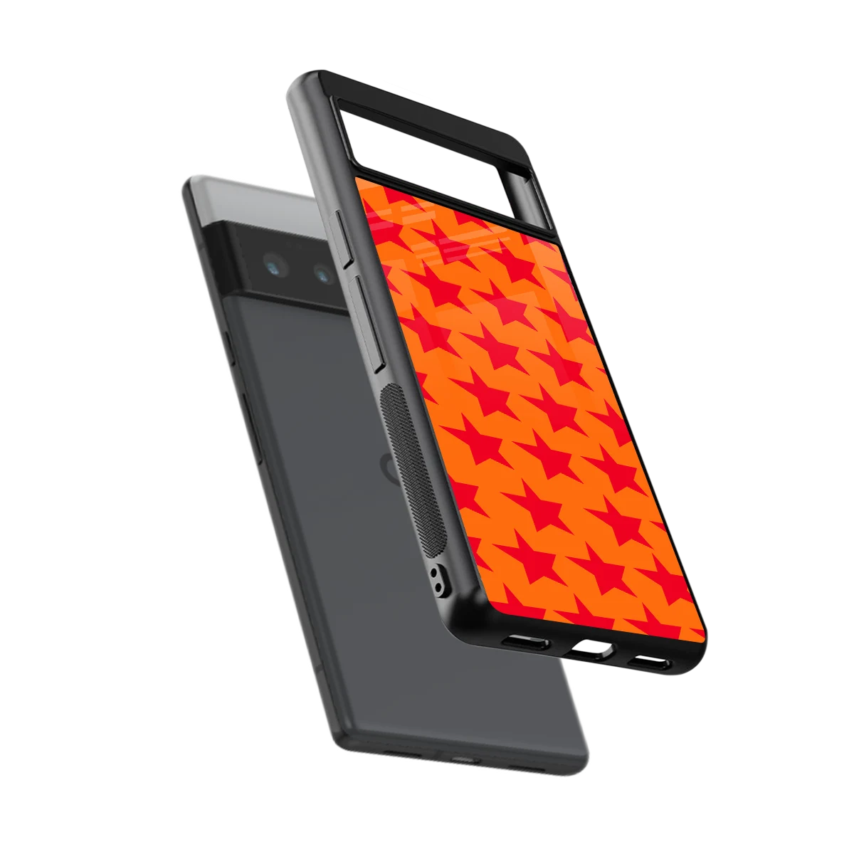 Celestial Citrus sleek google pixel 6 pro cover with tempered glass back and TPU edges