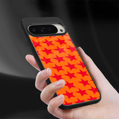 Celestial Citrus sleek google pixel 9 pro xl cover with tempered glass back and TPU edges