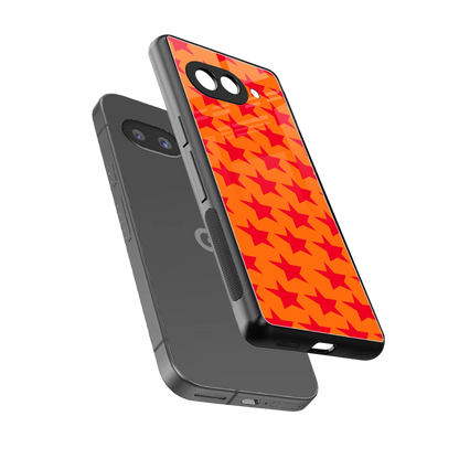 Celestial Citrus sleek google pixel 10a cover with tempered glass back and TPU edges