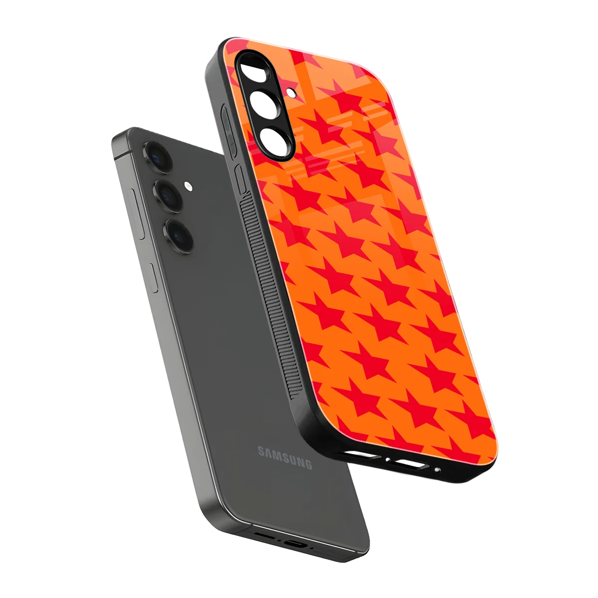Celestial Citrus sleek samsung galaxy a14 5g cover with tempered glass back and TPU edges