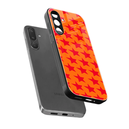 Celestial Citrus sleek samsung galaxy m56 5g cover with tempered glass back and TPU edges