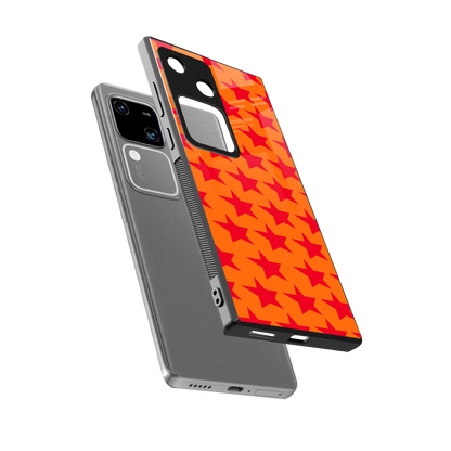 Celestial Citrus sleek vivo v30 cover with tempered glass back and TPU edges