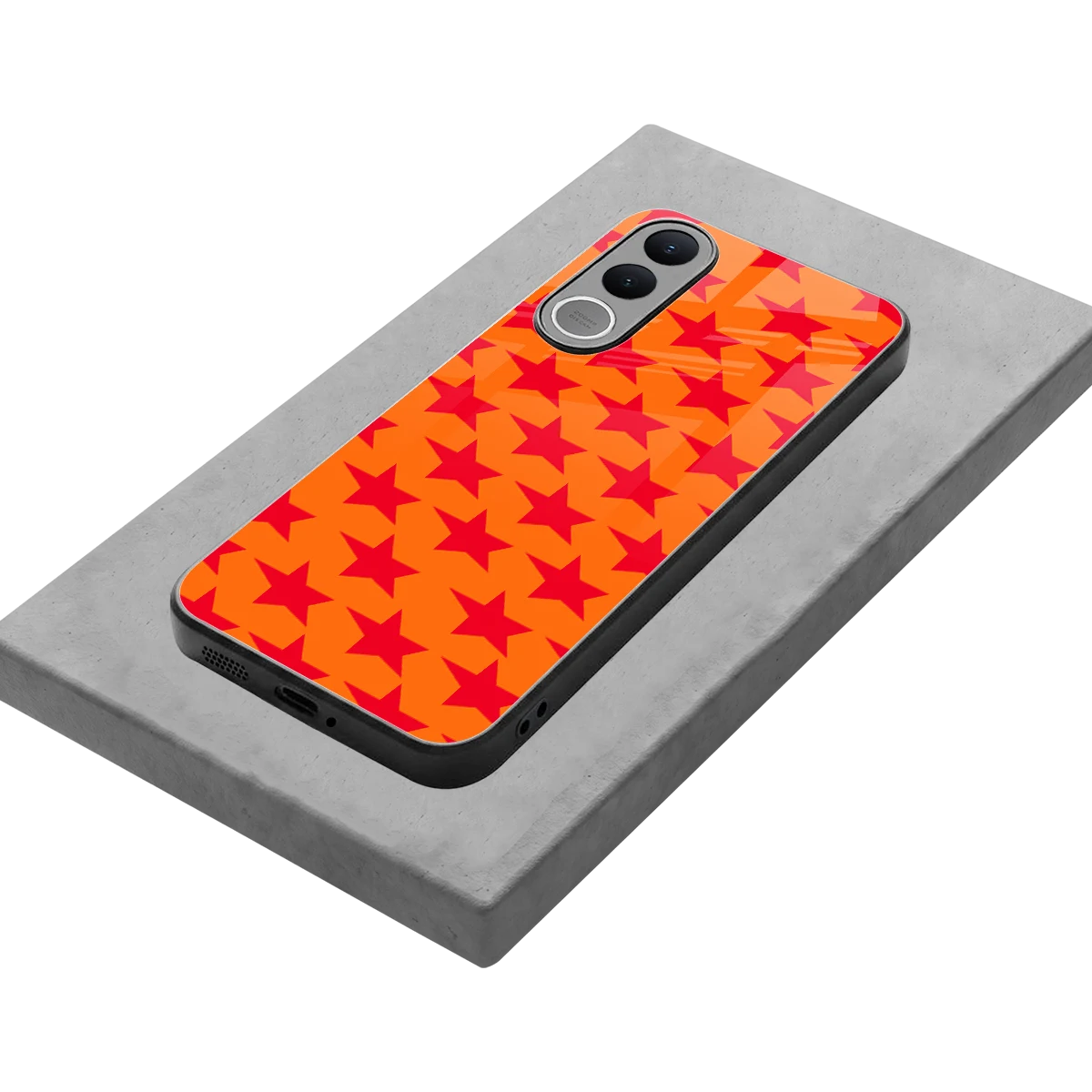Celestial Citrus stylish phone case for vivo v70 fe | glossy glass and slim fit