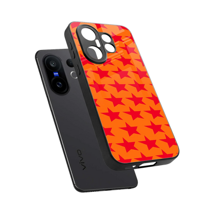 Celestial Citrus sleek vivo x200 fe cover with tempered glass back and TPU edges